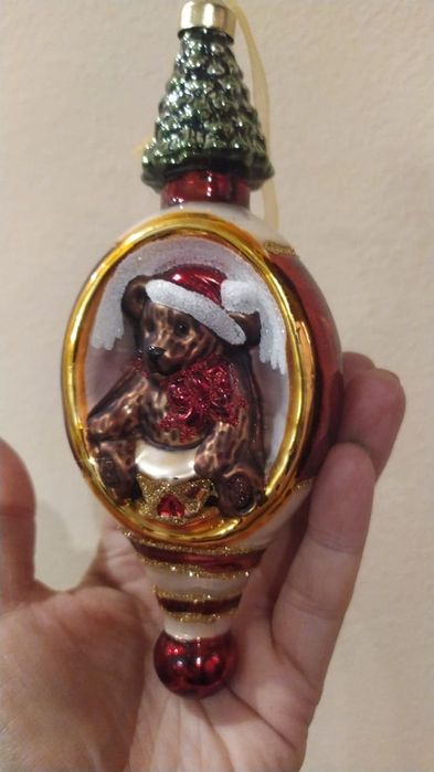 Ёлочные игрушки-бусы стекло