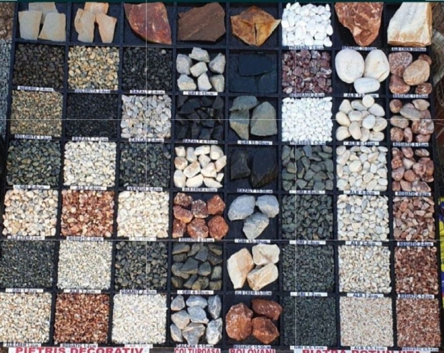 Thassos  piatra rotunjita alba gri rosiatic  pasi gradina bolovani