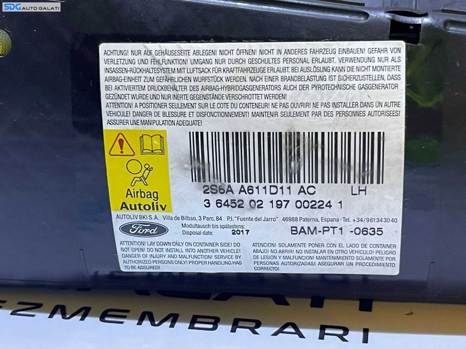 Airbag Scaun Stanga Fata Sofer Ford Fiesta 5 2002 - 2008 Cod 2S6A-A611D11-AC