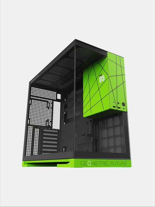 Geometric Future Model 5 Glass Green/Black (With 5-FAN)