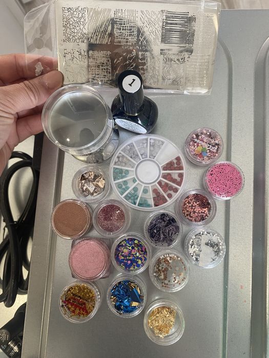 Вытяжка, блестки, стемпинг, лаки