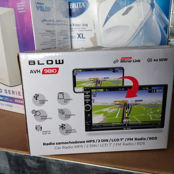 Мултимедиен плеър Blow Avh-9810, Bluetooth, USB, 7" екран, MP5, Черен