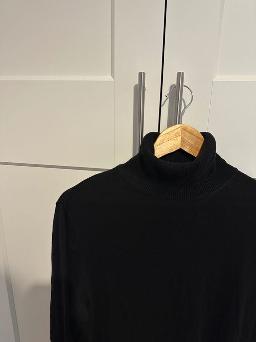 Pulover cu guler înalt, negru, bărbați, L, Product