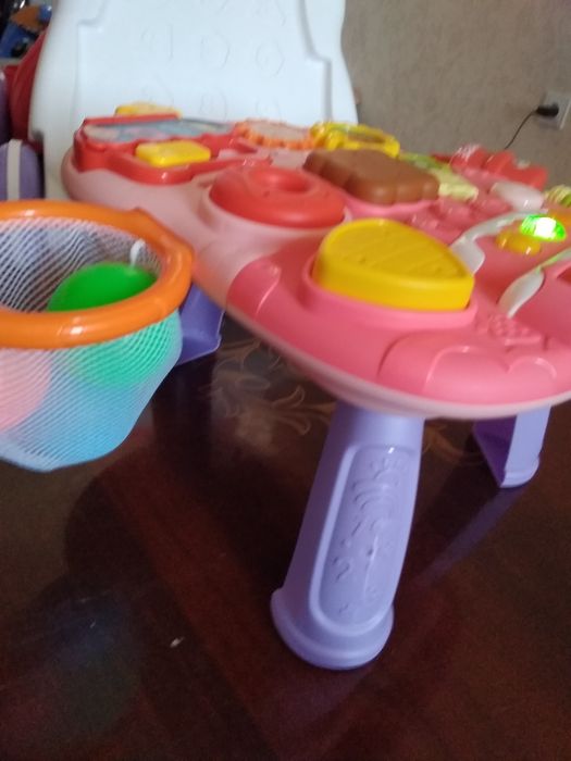 Детский толокар столик 2в1