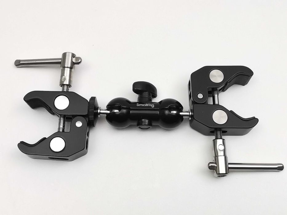 SmallRig SR-1138 професионална клампа с 1/4'' винт и двойна глава за монитор или осветление