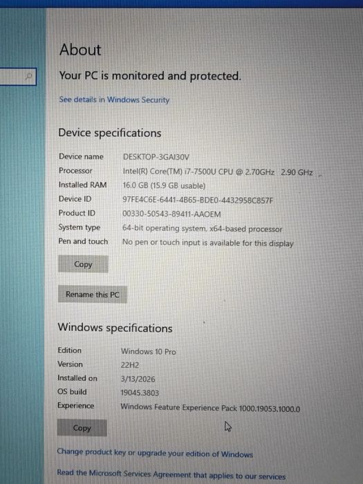 i7, 16GB RAM, 256GB SSD, 750GB HD, HP ProBook 17" 470 G4, i7 -7500U