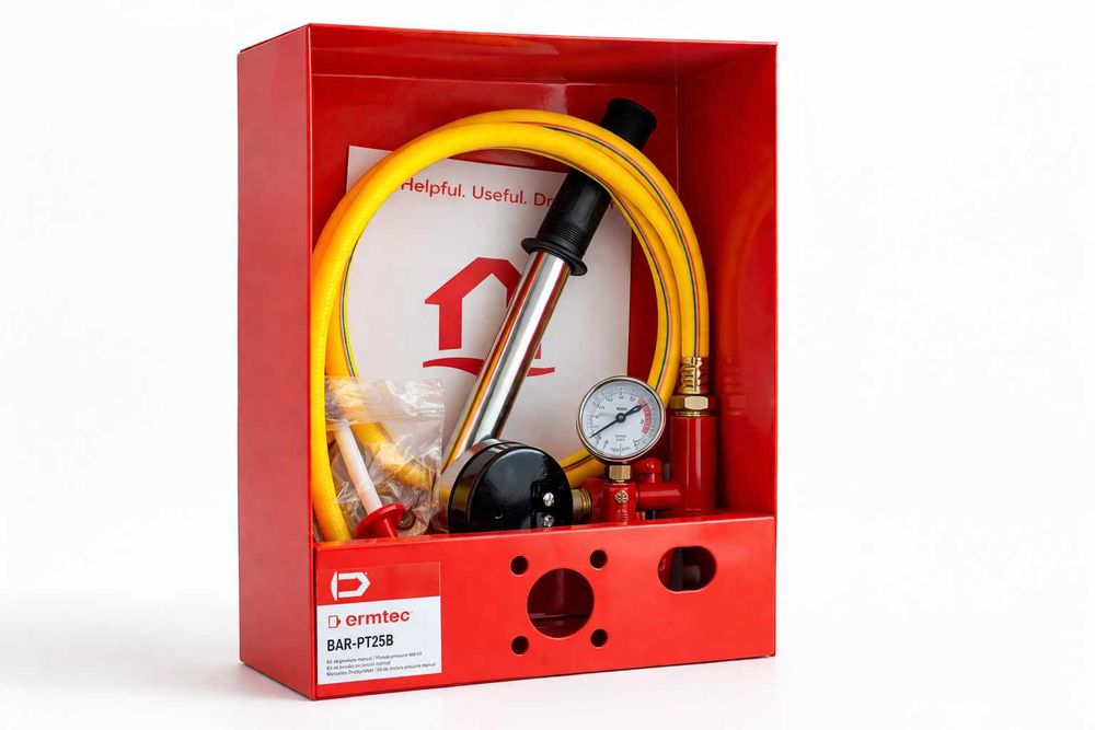 Pompa manuala testare presiune 25 Bar Ermetiq BAR-PT25B Kit complet