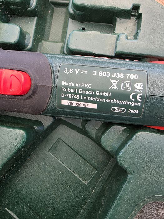 Bosch PSR 3,6 V за рециклиране – със зарядно и оригинален куфар