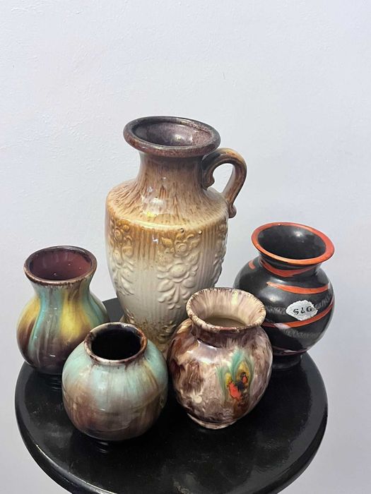 Set vechi 5 piese ceramica W Germania bibelou bibelouri ieftine