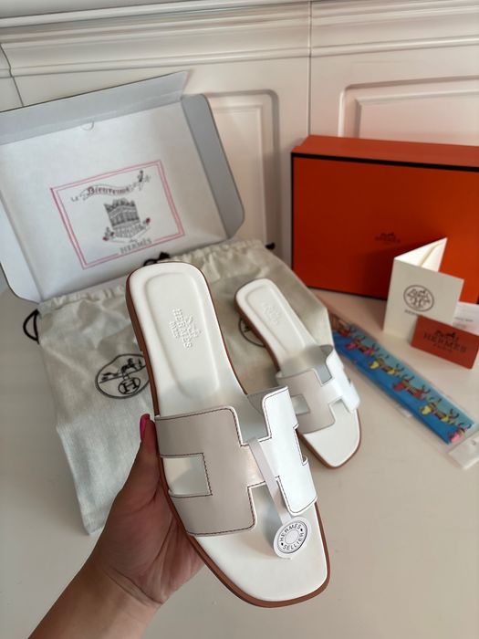 Papuci Hermes Noi , 100% Piele Naturală , Full Box, Mărimi 35/41 !!!