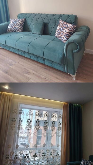 Продам диван и шторы