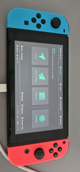 Nintendo Switch V1 modat software, versiunea Unpatched, original