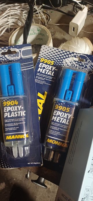 Клей маннол по пластику 2х компонентный