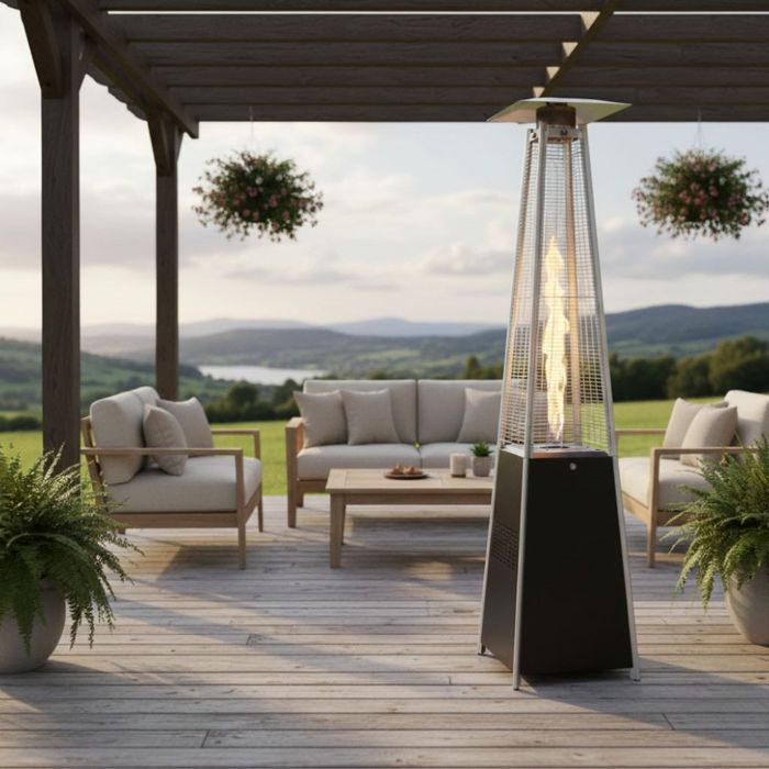 Газов отоплител-чадър 13 kW, 227 см - външен газов отоплител с калъф