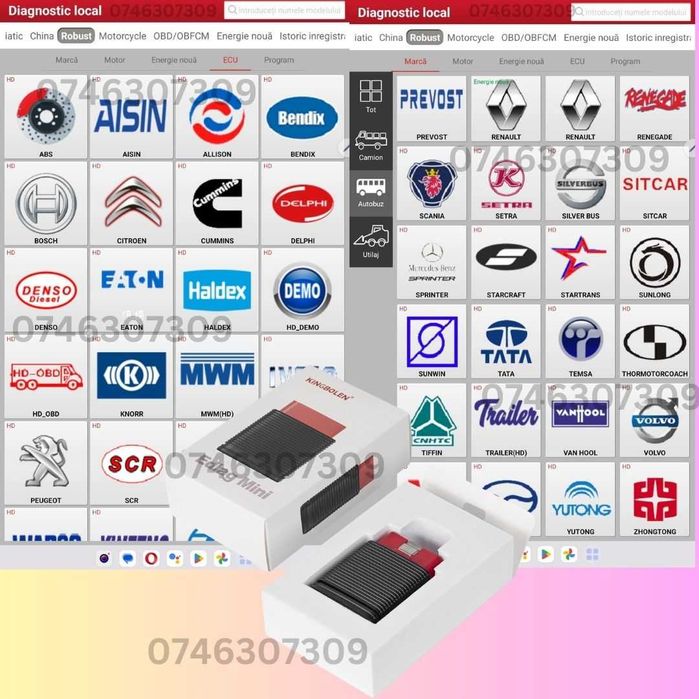Mini Diagnoza Auto, Camion, EV, IMMO și FCA - Diagnoza auto Completă