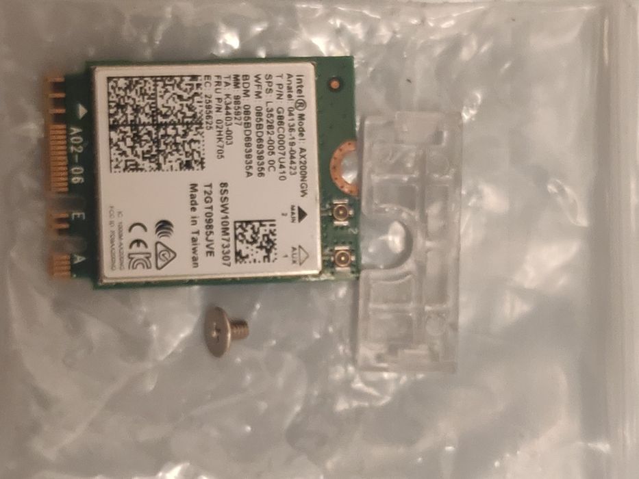 Placă de rețea Wi-Fi 6 Intel AX200NGW