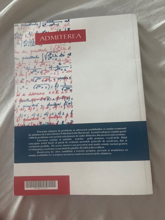 Culegere Admitere Politehnica Bucuresti Matematica