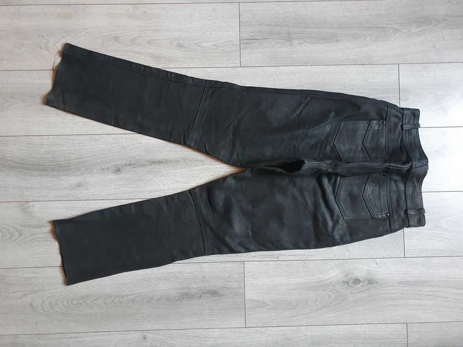 Pantaloni de piele Genuine Leather - Marimea L - 42 (Talie 74 cm)
