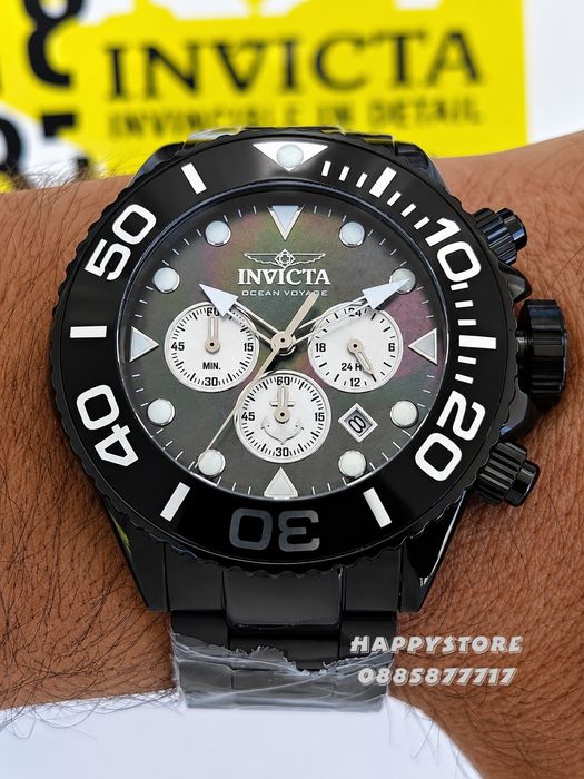 INVICTA Ocean Voyage Black 52 mm, Инвикта нов мъжки часовник
