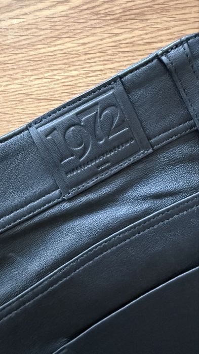 Pantaloni din piele naturală DESA, mărimea 40, noi fără etichetă