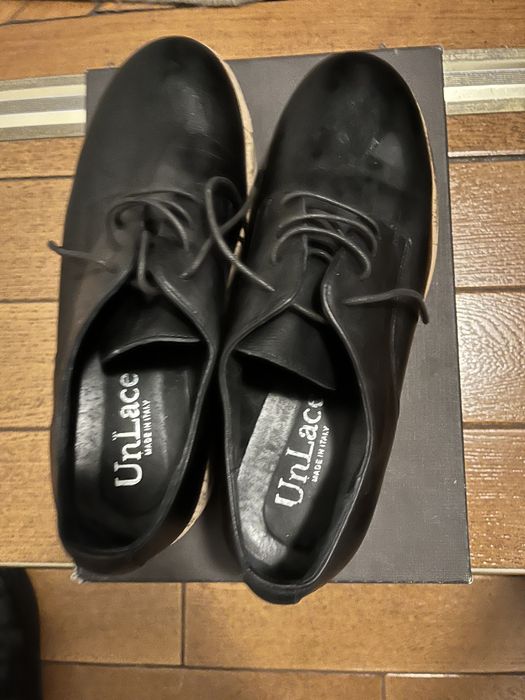 Pantofi cu platforma din piele