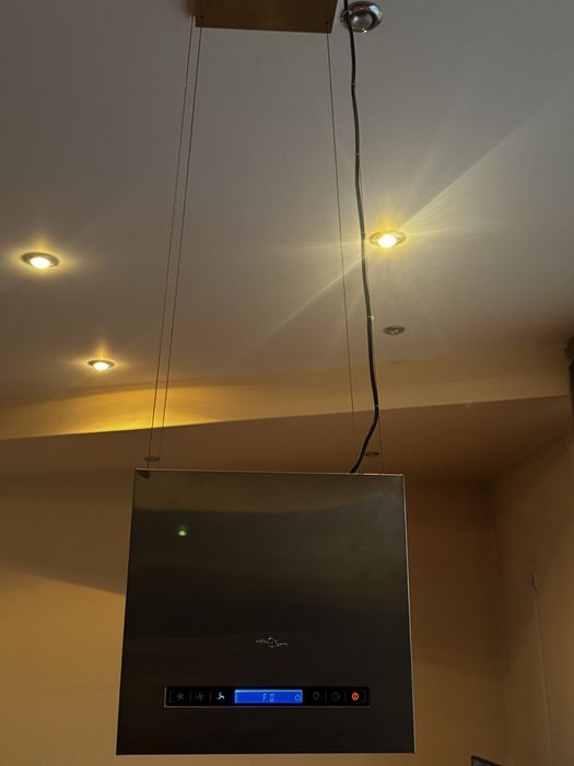 Hotă suspendată insulă LCD senzor tactil 37 cm oțel inoxidabil