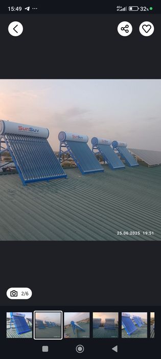 Quyosh suv isitgichlari, солънечний водонагривателъ. 100, 200, 300 Л