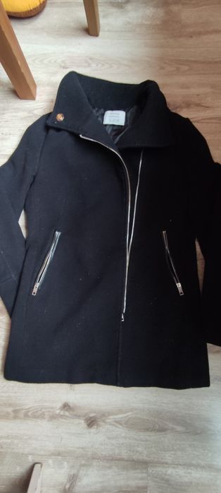 Дамско черно палто