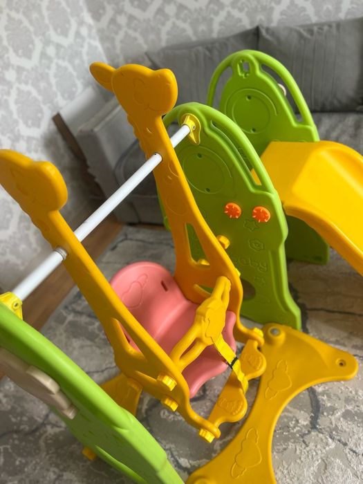 Детский горка качеля