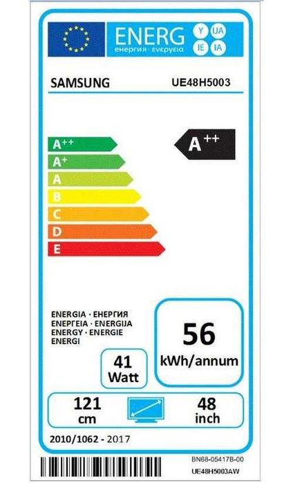 Телевизор Samsung  48 инча, модел UE48H5003AW