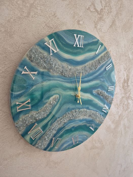 Ceas de perete rasina epoxidica