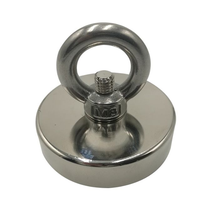 МАГНИТ с халка (кука), 60mm за риболов, неодимов магнит 140кг.