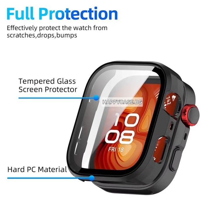 Huawei Watch D3 / 360° Твърд пластмасов кейс с вграден протектор за екран
