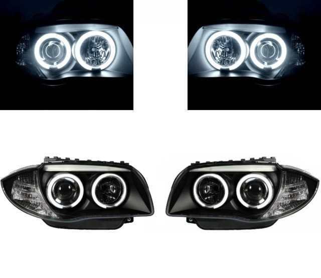 Фарове БМВ 1  Е81 Е82 Е87 Е88 ЛЕД Нови Тунинг BMW E87 E82 LED Angle ey