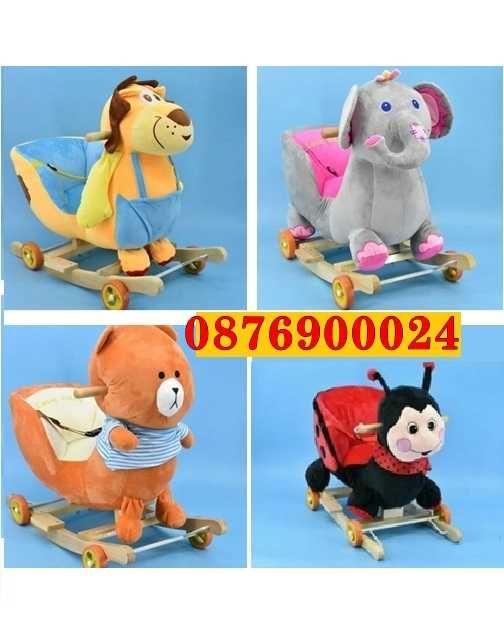 ПРОМО Музикална Детска люлка каляска 2в1 люлка количка Различни животн