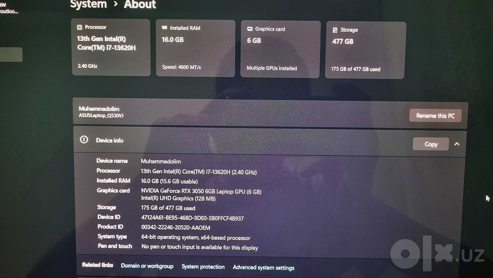 ASUS Vivobook Q530V | Core i7-13620H | RTX 3050 6GB | SROCHNO!