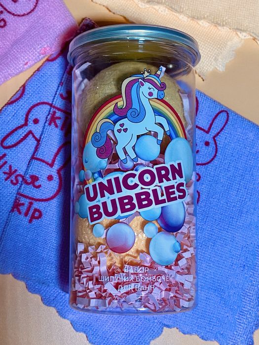 Бомбочки для ванны из Москвы. Unicorn bubbles. Большие. 2 шт. в наборе