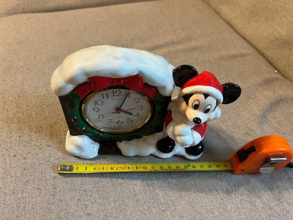 Ceas Seiko vintage Disney Mickey Mouse Craciun ceramica functional