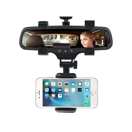 Стойка за телефон 3520-1 върху огледалото за обратно виждане на автомо