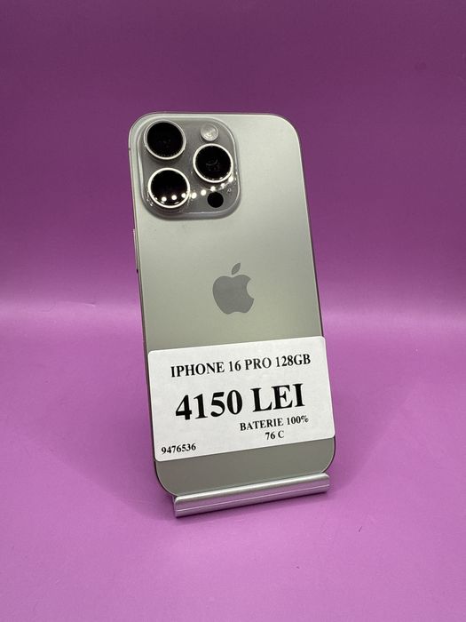 Iphone 16 Pro 128gb baterie 100 •Matei Amanet Crangasi•94765