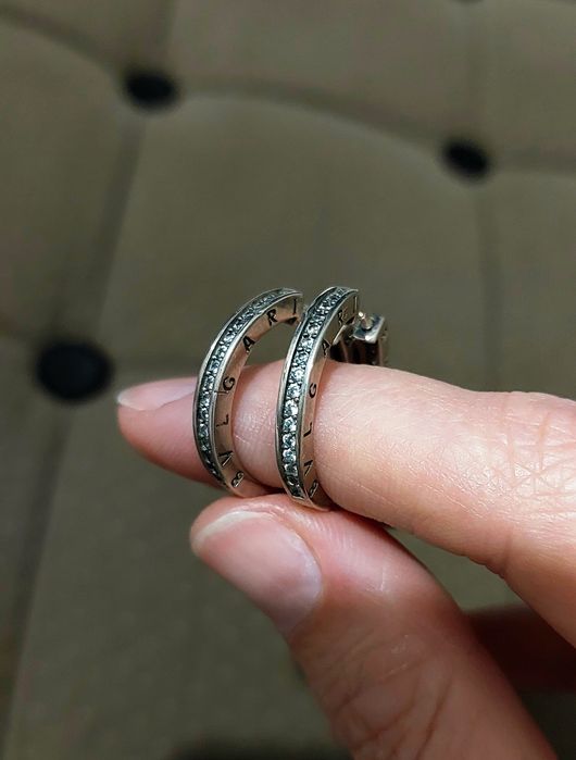 Серьги BVLGARI серебро
