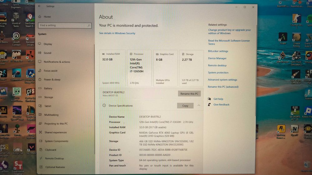Acer Nitro 5 AN517-55