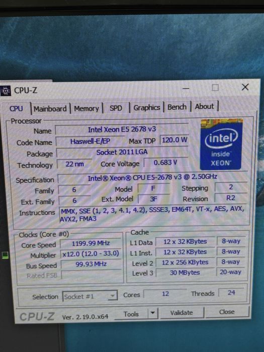 Комплект Xeon e5 2678v3/Ram 16Gb/X99SE