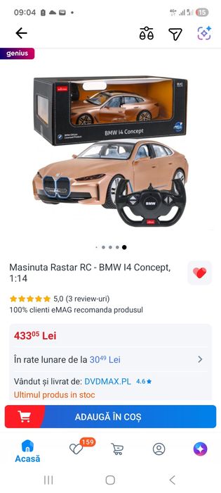 Masina BMW i4 Cu telecomanda
