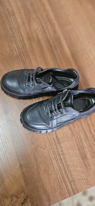 Ботинки школьные кожаные