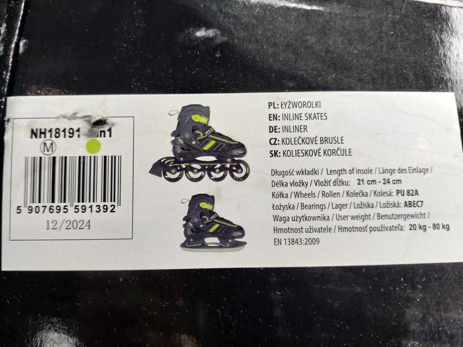 Patine / Role reglabile Nils Extreme NH18191, 2 in 1,Mar 34-38