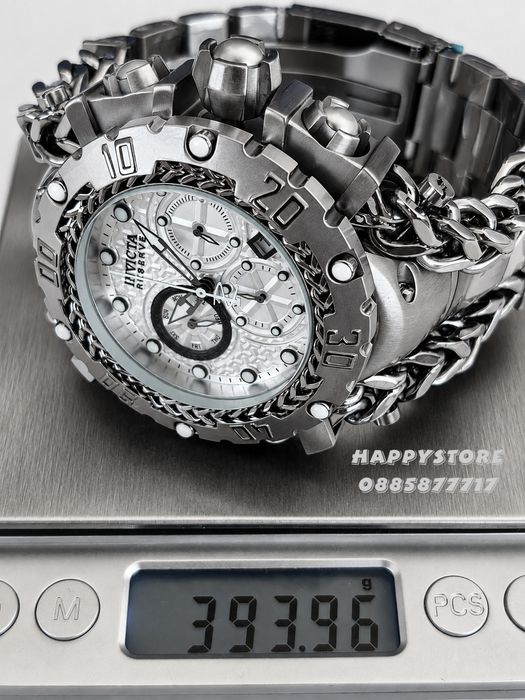 INVICTA Gladiator Silver white dial 60 mm, Инвикта нов мъжки часовник