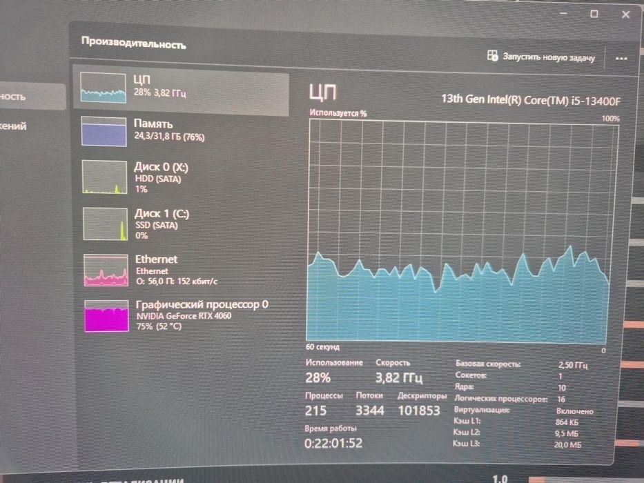 Игровой ПК — i5-13400F / RTX 4060 / 32 ГБ