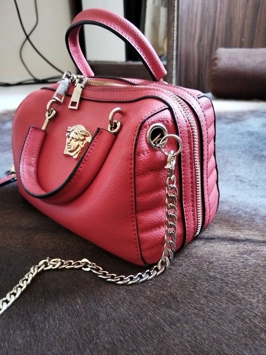 Дамска чанта Versace естествена кожа