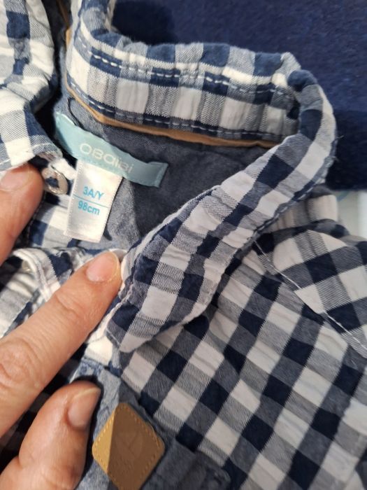 Outfit băiat 2-3 ani, jachetă stofă M&S, jeans Mayoral, cămașă Obaibi